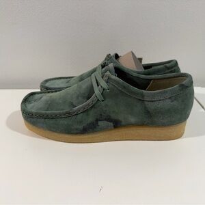 Clarks wallabee Green Suede Men's Shoes